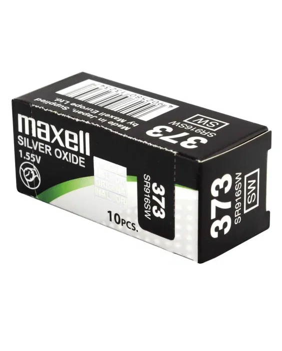 Maxell 18290300 Pila SR916SW Óxido de Plata 1.55V 26.5mAh - Pack de 10 Unidades Recargables, Libre de Mercurio, en Blister
