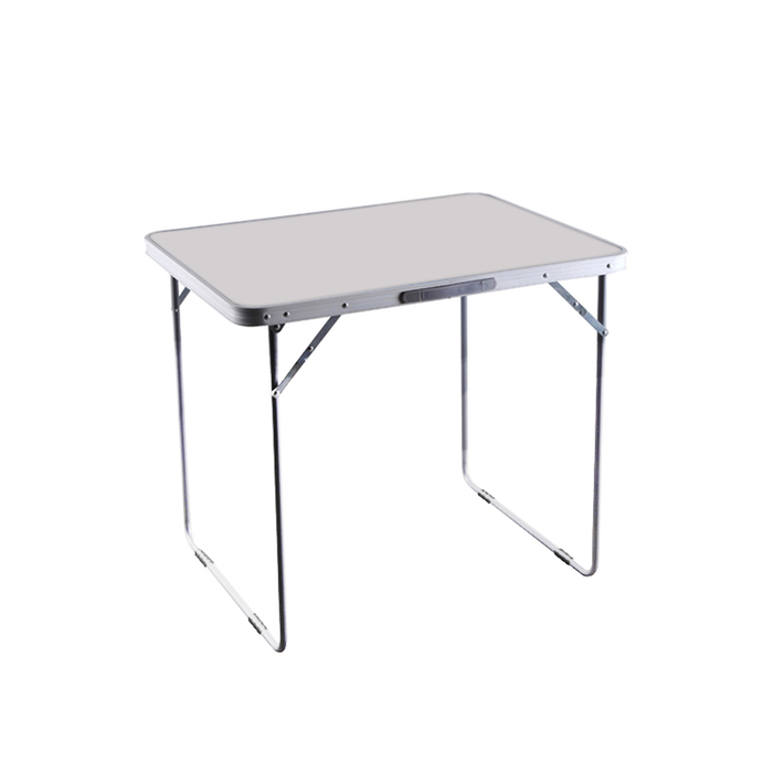 Mesa Plegable Blanca 80x60x70 cm Acero Camping y Playa MARBUENO SUMMER 10029B