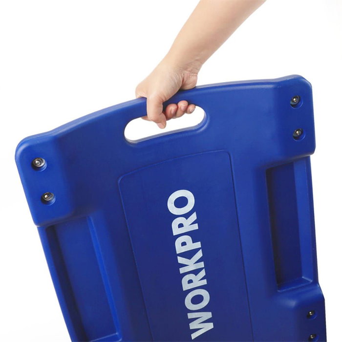 Workpro Camilla de Mecánico 100 cm Azul Carga Máxima 120 kg