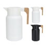 Excellent Houseware Jarra Térmica con Asa de Madera 1 L Colores Surtidos Blanco y Negro con Tapa de Rosca