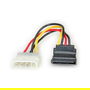 ROLINE 11.03.1061 Adaptador de Molex (4-pin) a SATA de 15 Pines Macho/Macho, 0.1m