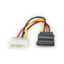 ROLINE 11.03.1061 Adaptador de Cable de Alimentación, Molex 4-pin Macho a SATA de 15 Pines Macho, 0.1 m, Negro/Rojo/Blanco/Amarillo