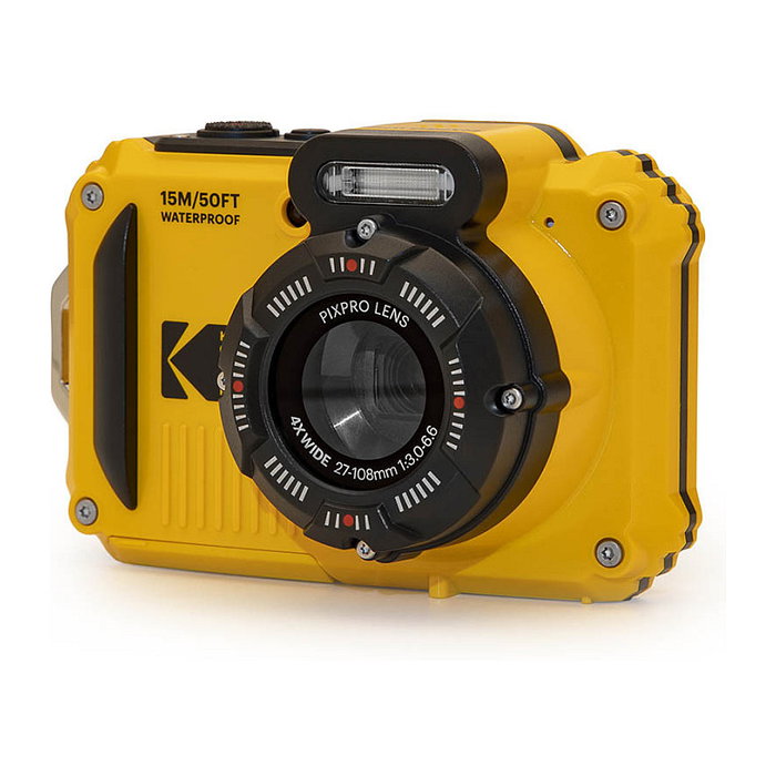 Kodak Cámara digital deportiva PixPro WPZ2 16MP zoom óptico 4x amarilla