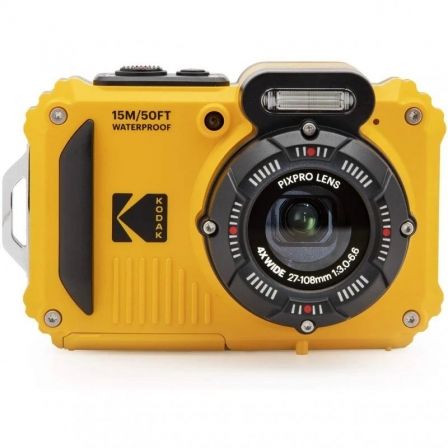 Kodak Pixpro WPZ2 Cámara Digital Deportiva 16MP Zoom Óptico 4x Resistente al Agua y a Golpes Color Amarillo Kodak Pixpro WPZ2 Cámara Digital Deportiva 16MP Zoom Óptico 4x Resistente al Agua y a Golpes Color Amarillo