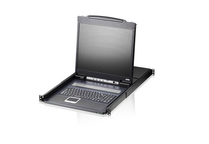 Aten CL1308 Conmutador KVM LCD 19 Pulgadas 8 Puertos con Teclado y Panel Táctil, Control Dual PS/2 y USB, Cascadable hasta 128 Ordenadores, Para Rack 1U Aten CL1308 Conmutador KVM LCD 19 Pulgadas 8 Puertos con Teclado y Panel Táctil, Control Dual PS/2 y USB, Cascadable hasta 128 Ordenadores, Para Rack 1U