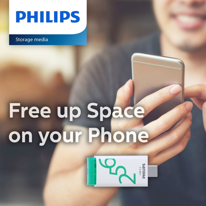 Philips Click Series Gen 1 USB-C 256GB Blanco / Naranja