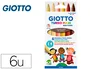 Giotto Rotulador Turbo Maxi Skin Tones Lavable Punta Bloqueada Caja 6 Colores Surtidos