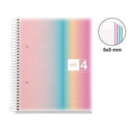 Bloc Miquelrius Aurora Notebook 4 Micro.Tapa Pp A5 120H 70Gr Cuadric.5X5 West Bay
