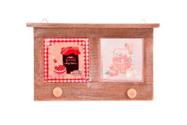 DKD Home Decor Perchero Pared Frutas Madera 16.5 x 4 x 26.3 cm (2 Unidades)
