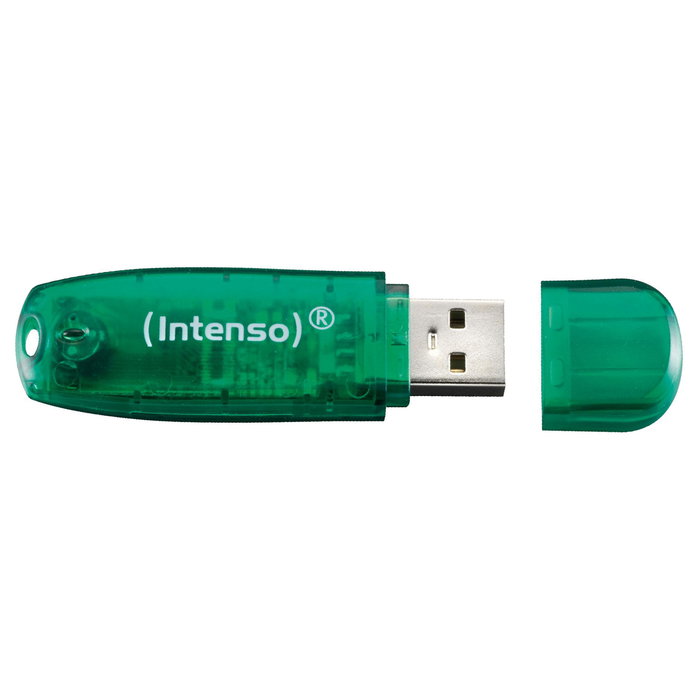 Intenso 3502460 Memoria USB 2.0 Rainbow 8GB Verde Transparente