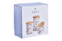 DKD Home Decor Set de 3 Botes de Gres y Bambú Pasteles Multicolor