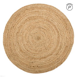 Alfombra Natural Yute Decoración 100 X 100 X 1 cm