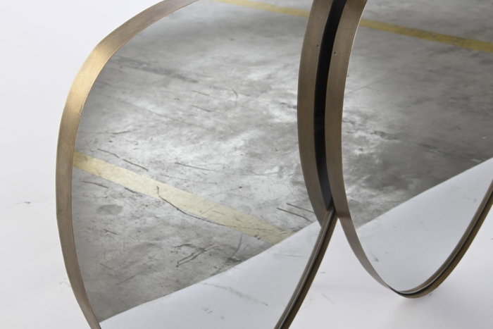 DKD Home Decor Espejo de Metal Cobrizo 129x6x60 cm