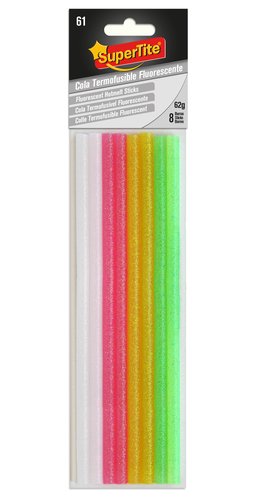 Cola Termofusible En Barra Supertite 7X200 Mm. Blister De 8 Neon Surtido (Set de 12) Cola Termofusible En Barra Supertite 7X200 Mm. Blister De 8 Neon Surtido (Set de 12)