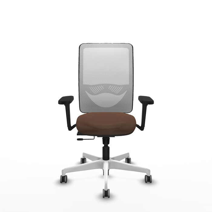 PIQUERAS Y CRESPO Silla de oficina Zulema con mecanismo Sincro/Traslack, Marrón oscuro y Blanco PIQUERAS Y CRESPO Silla de oficina Zulema con mecanismo Sincro/Traslack, Marrón oscuro y Blanco