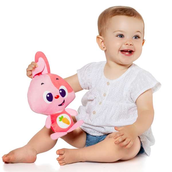 Molto Muñeco Gusy Luz Baby Bunny Rosa con luz y sonido 7.5 cm