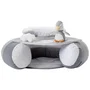 Nuby Asiento Inflable Siéntate y Juega en el Suelo con Bandeja Extraíble para Bebés a Partir de 6 Meses, Gris NUB0048526891498