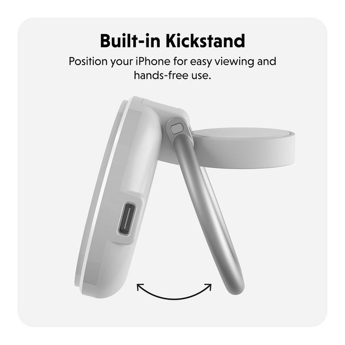 Targus HJ3310WHGL Cargador Inalámbrico Magnético 2 en 1 Qi2 Carga Rápida 15W Blanco