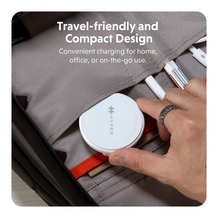 Targus HJ3310WHGL Cargador Inalámbrico Magnético 2 en 1 Qi2 Carga Rápida 15W Blanco