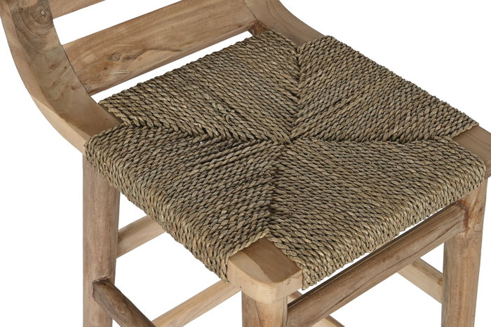 DKD Home Decor Taburete Natural Teca Fibra 47 x 77 x 39 cm DKD Home Decor Taburete Natural Teca Fibra 47 x 77 x 39 cm