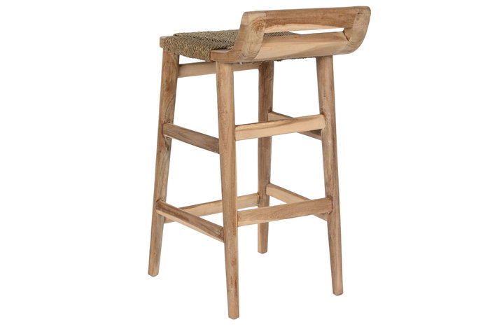 DKD Home Decor Taburete Natural Teca Fibra 47 x 77 x 39 cm DKD Home Decor Taburete Natural Teca Fibra 47 x 77 x 39 cm