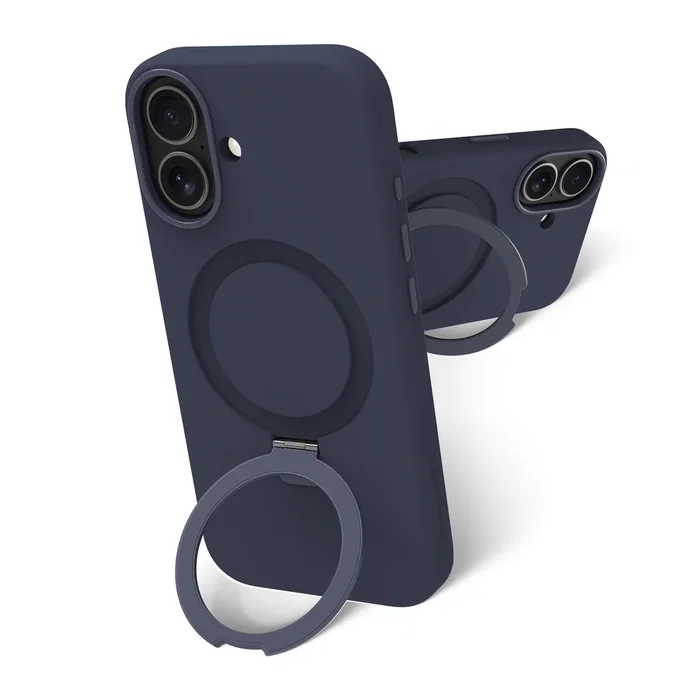 Dbramante1928 Funda Roskilde MS Kick ICON para Apple iPhone 17 con MagSafe, Resistente a Caídas, Soporte de Sobremesa, Color Azul