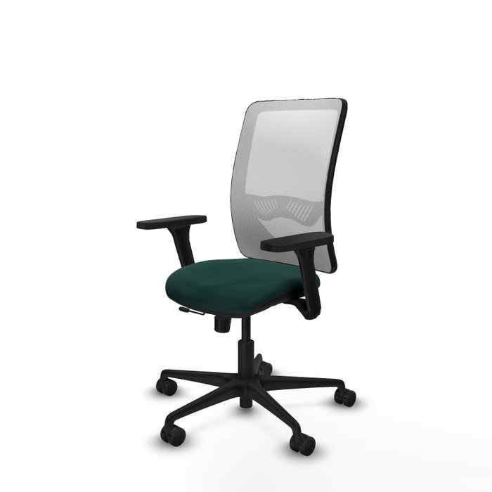 PIQUERAS Y CRESPO Silla de oficina Zulema con mecanismo Sincro/Traslack Verde botella y Blanco PIQUERAS Y CRESPO Silla de oficina Zulema con mecanismo Sincro/Traslack Verde botella y Blanco