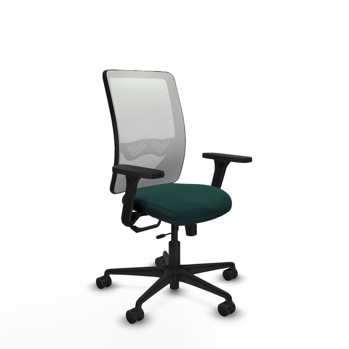 PIQUERAS Y CRESPO Silla de oficina Zulema con mecanismo Sincro/Traslack Verde botella y Blanco PIQUERAS Y CRESPO Silla de oficina Zulema con mecanismo Sincro/Traslack Verde botella y Blanco