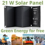 Bresser Panel Solar Móvil 21W con USB y DC