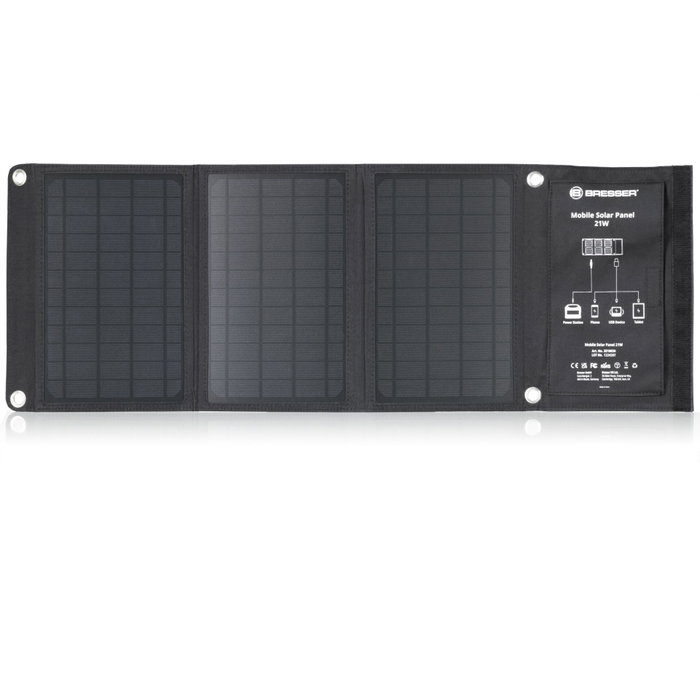 Bresser Panel Solar Móvil 21W con USB y DC Bresser Panel Solar Móvil 21W con USB y DC