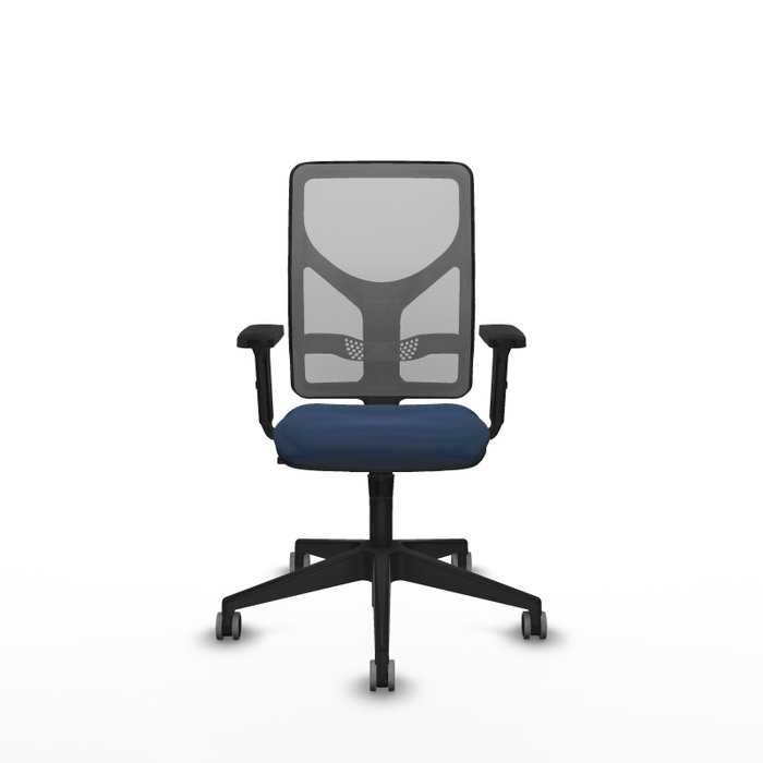 PIQUERAS Y CRESPO Silla de oficina Motilla Azul marino y Gris con mecanismo Sincro PIQUERAS Y CRESPO Silla de oficina Motilla Azul marino y Gris con mecanismo Sincro
