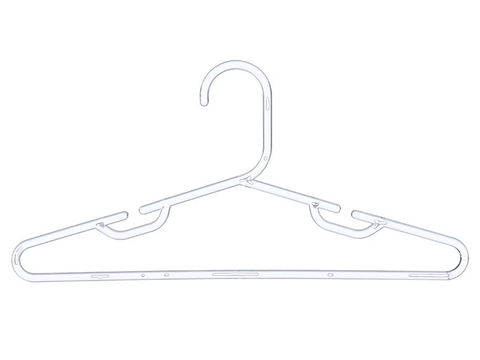 Kipit Set 6 Perchas Infantil Transparente 30 cm x 15 cm x 4 cm (Set de 24)