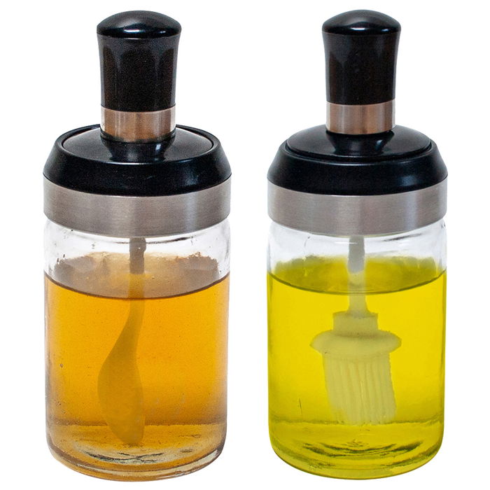 Cook Concept Bote Con Utensilio Integrado de Vidrio para Cocina y Mesa, 200 ml Cook Concept Bote Con Utensilio Integrado de Vidrio para Cocina y Mesa, 200 ml