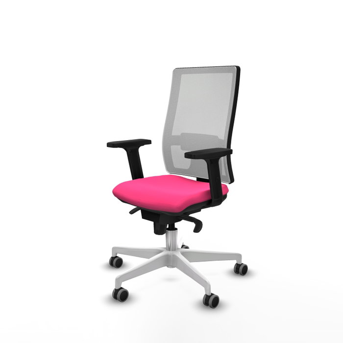 PIQUERAS Y CRESPO Silla de oficina Horna Rosa y Blanco