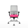 PIQUERAS Y CRESPO Silla de oficina Horna Rosa y Blanco