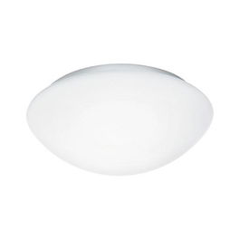 Steinel RS 10 S Lámpara de Techo con Sensor, 75W E27 para Interior, 1 Bombilla, Aluminio y Acrílico Blanco, Ø 28 cm