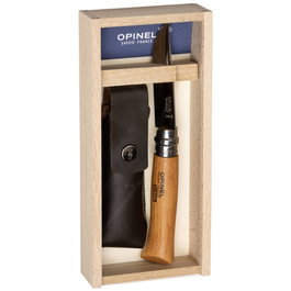 Opinel No. 08 Carbon con estuche y caja de madera