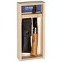 Opinel No. 08 Carbon con estuche y caja de madera