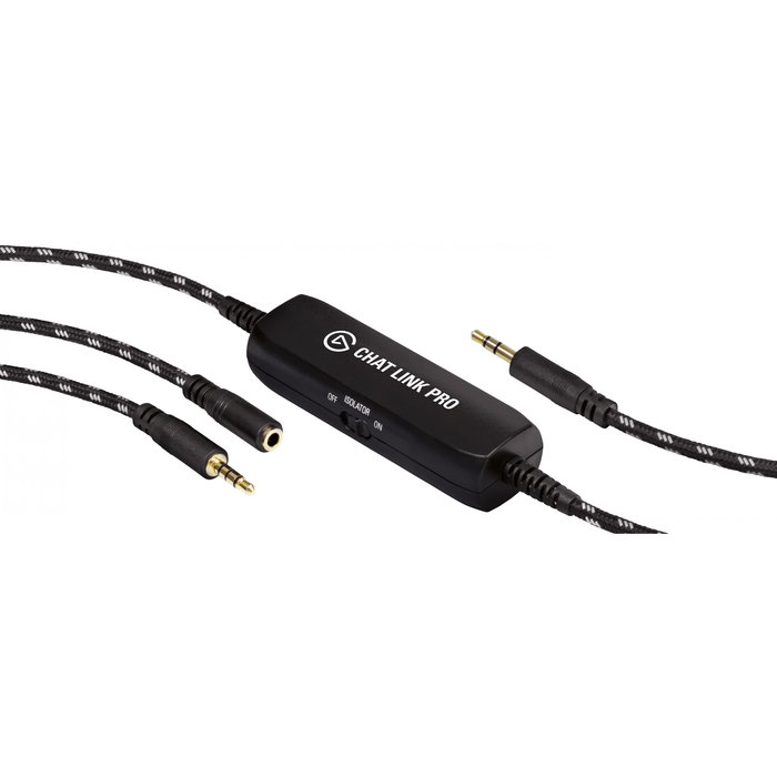 Elgato Chat Link Pro Cable de Audio 3.5mm Hembra a 2 x 3.5mm Macho (2.5m, Negro) para Chat de Consola/PC