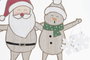 DKD Home Decor Figura de Madera Navidad Surtido de 2 unidades