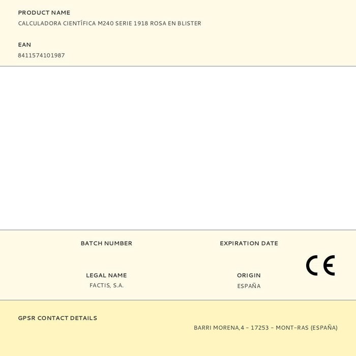 MILÁN Calculadora Científica M240 - 240 Funciones, Pantalla 2 Líneas, Color Rosa, En Blister