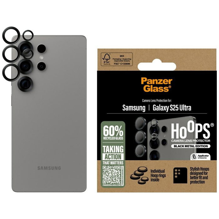 PanzerGlass Hoops Black Protector de Lente para Samsung Galaxy S25 Ultra PanzerGlass Hoops Black Protector de Lente para Samsung Galaxy S25 Ultra