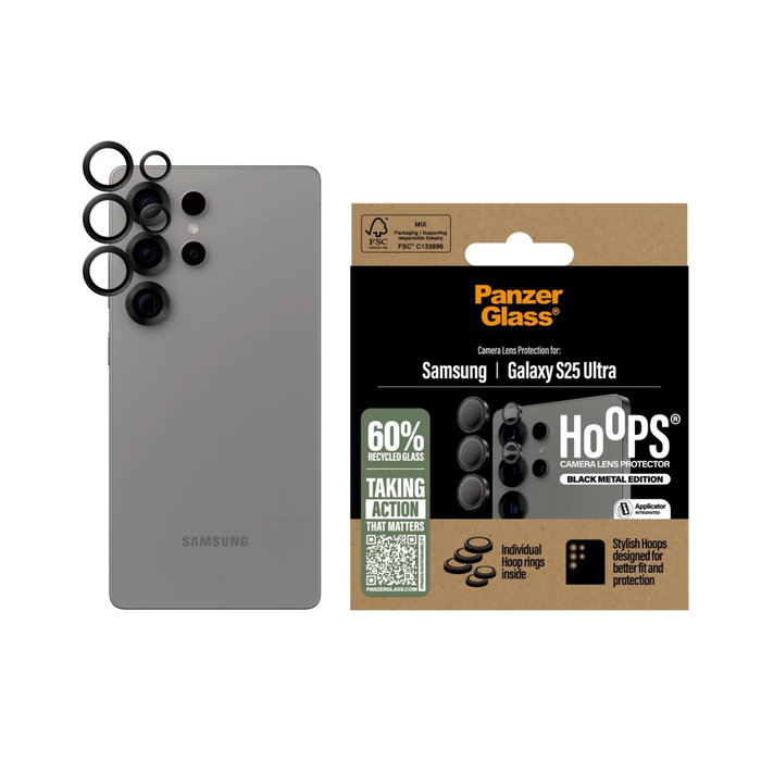 PanzerGlass Hoops Black Protector de Lente para Samsung Galaxy S25 Ultra PanzerGlass Hoops Black Protector de Lente para Samsung Galaxy S25 Ultra
