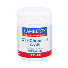 Lamberts Cromo GTF 200 mcg, 100 Cápsulas - Picolinato de Cromo, Complemento Alimenticio para Metabolismo de Glucosa