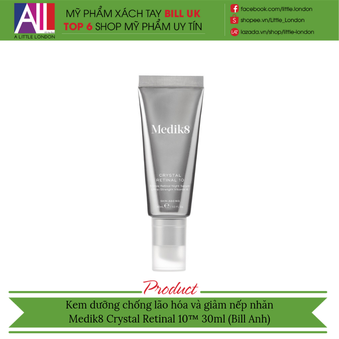 Medik8 Crystal Retinal 10 Sérum Facial Antiedad Potente 30 mL