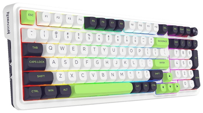 Redragon K686WBG-RGB-MAX Eisa Max Teclado Mecánico Inalámbrico 98 Teclas RGB Blanco Layout Polaco Redragon K686WBG-RGB-MAX Eisa Max Teclado Mecánico Inalámbrico 98 Teclas RGB Blanco Layout Polaco