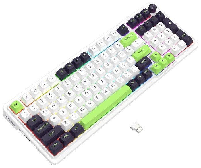 Redragon K686WBG-RGB-MAX Eisa Max Teclado Mecánico Inalámbrico 98 Teclas RGB Blanco Layout Polaco Redragon K686WBG-RGB-MAX Eisa Max Teclado Mecánico Inalámbrico 98 Teclas RGB Blanco Layout Polaco
