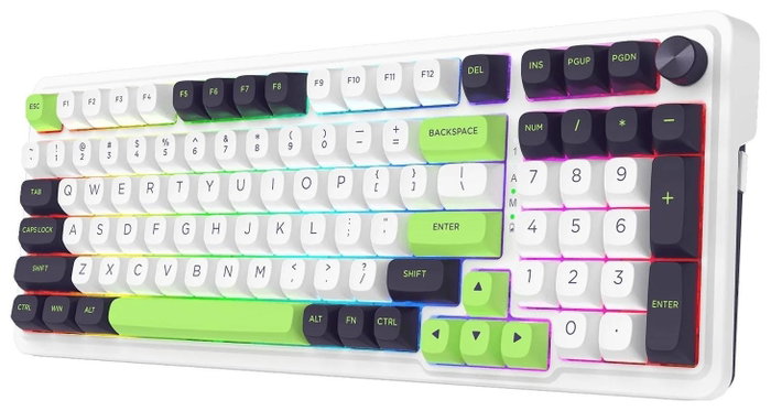 Redragon K686WBG-RGB-MAX Eisa Max Teclado Mecánico Inalámbrico 98 Teclas RGB Blanco Layout Polaco Redragon K686WBG-RGB-MAX Eisa Max Teclado Mecánico Inalámbrico 98 Teclas RGB Blanco Layout Polaco