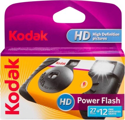 Kodak Power Flash 27+12 Cámara Analógica Compacta Negro y Amarillo