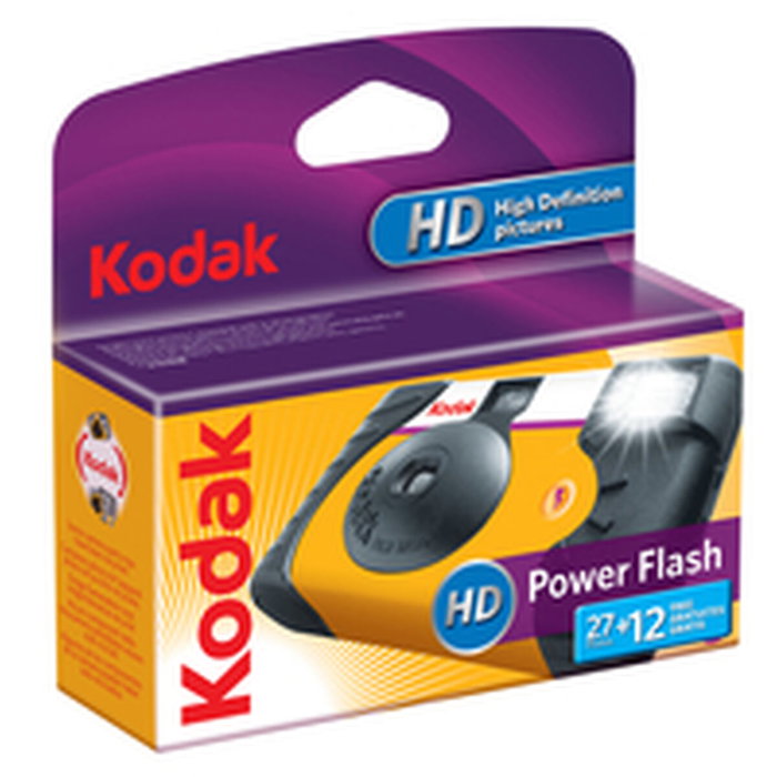 Kodak Power Flash 27+12 Cámara Analógica Compacta Negro y Amarillo